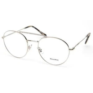 Gafas ovaladas de demostración para mujer Miu Miu MU51RV 1BC101 - Imagen 1 de 6