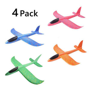 4 Pcs Manual Throwing Glider Aircraft Plane Model Outdoor Sports Flying Kids Toy