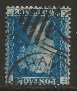 GB 1869 2d blau (Platte #15) Wasserzeichen invertiert F/VF SG#46wi (Spec G3c) Kat 450 £ - Bild 1 von 2