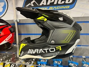NEW Airoh Aviator 3 Primal CARBON FIBRE Motocross MX Enduro Helmet - Small - Picture 1 of 6