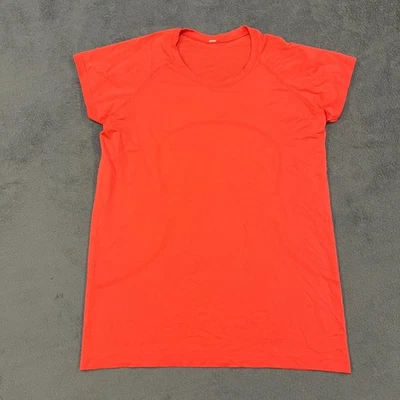 Camiseta Top Lululemon Swiftly Tech 2.0 Naranja Sin Costuras Manga Corta Mujer Talla 14 Foto 1 de 4