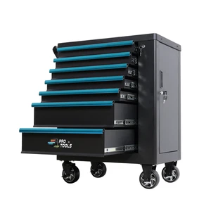 Tool Trolley Cabinet On Wheels 7 Drawers Workshop Storage Chest Toolbox - Picture 1 of 16