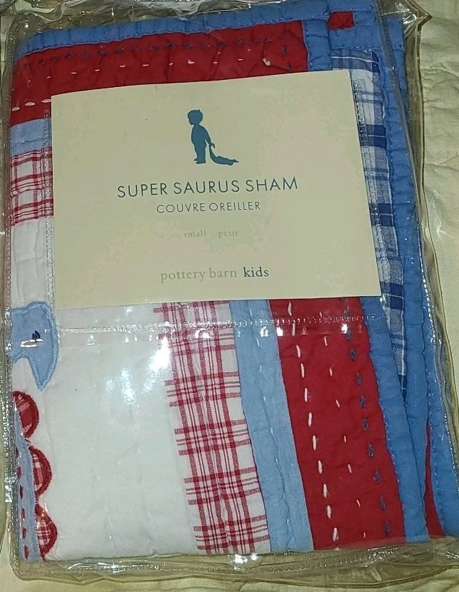 NUEVO Pottery Barn Kids Super Saurus PEQUEÑA FARSA 12x16" DINOSAURIO Decorativo niños Foto 1 de 4