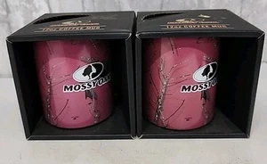 Set Of 2 Mossy Oak Pink Tree Bark Coffee Cup Mug Break Up Infinity 12 oz. Large - Picture 1 of 7