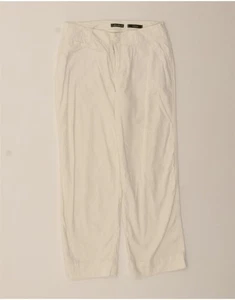 EDDIE BAUER Womens Loose Fit Cropped Trousers US 4 Small W27 L24 White AC02 - Picture 1 of 3