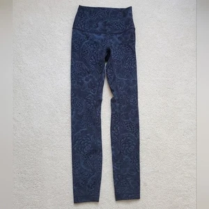 Lululemon Wunder Under Hi-Rise 7/8 Tight Leggings Nouveau Mach Blau Schwarz Gr.2 - Bild 1 von 16