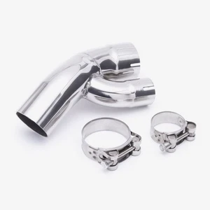 Lextek Stainless Steel Link Pipe for BMW S1000 XR (15-19) Exhaust Clamp-On Unit - Picture 1 of 7