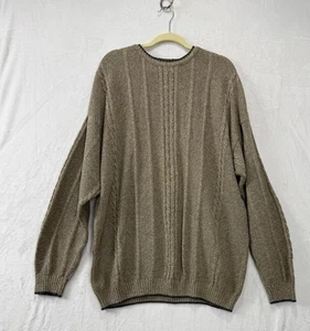Vintage Woolrich Herren Größe 2XL hellbraun Baumwollmischung Zopfmuster Pullover hergestellt in den USA - Bild 1 von 10
