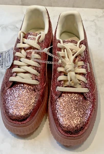 PUMA DINARA SHINE Pink Metallic Sneakers SZ 9 Womens Shoes New Without Box CC1 - Picture 1 of 9