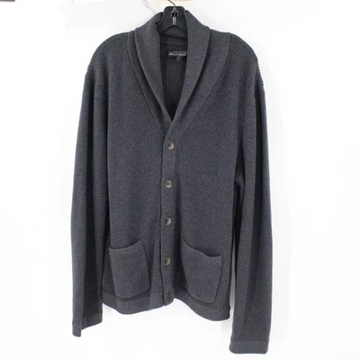Rag & Bone cardigan Mens XL Shawl Collar Button Knit grandpa core Sweater ribbed - Image 1 of 4