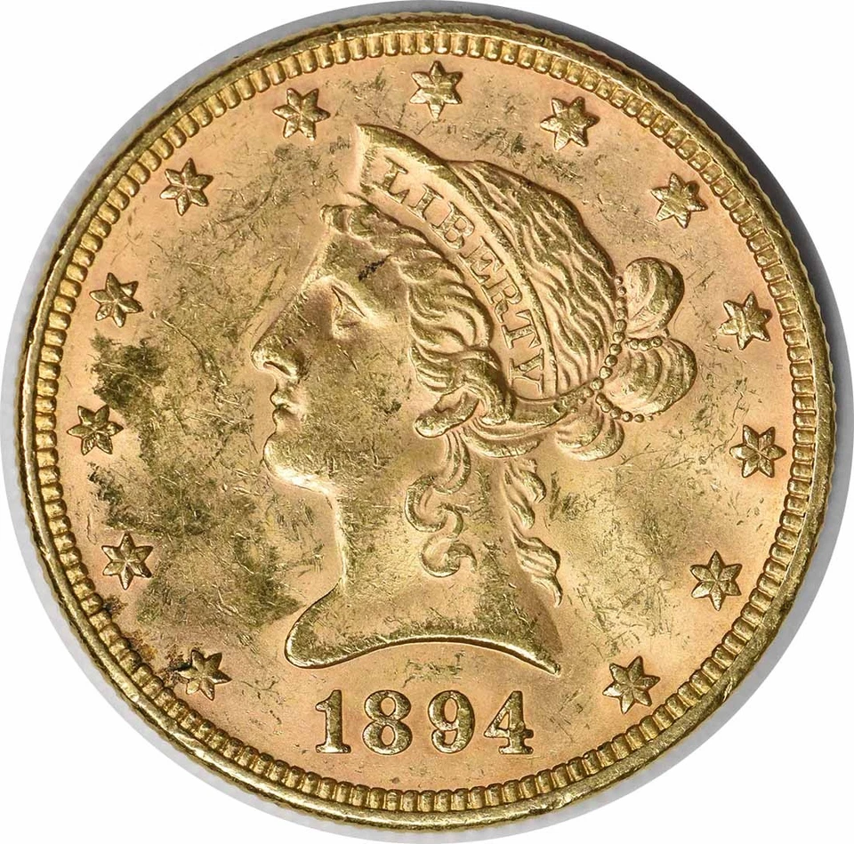 1894 $10 Gold Liberty Head AU Slider Uncertified #325 - Image 1 of 2
