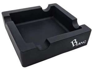 6-Inch Large Black Silicone Cigar Bulk Ash tray, Unbreakable Cigar Ashtray, F... - Picture 1 of 7