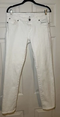 KUT From The Kloth Jeans Womens 10 White Katy Boyfriend Stretch Relaxed Denim - Image 1 of 4