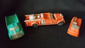 Vintage Auburn Rubber Fire Trucks and Delivery Truck (you get all three) - Picture 1 of 11