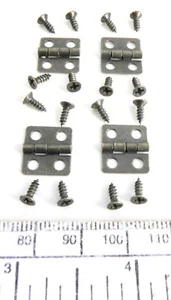 Scharniere - klein 14 x 12 mm (offen) 4er Pack inkl. Schrauben - Antikfinish - Bild 1 von 5