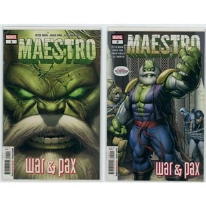 Juego MAESTRO WAR & PAX #1A y #2A • Marvel 2021 • Alto Grado • Hulk Future Saga - Imagen 1 de 3