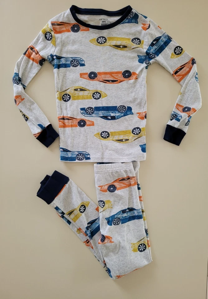 Carters мальчиков гонки автомобилей авто пижамы комплект длинным рукавом рубашка брюки мульти школа 8 - Изображение 1 из 1
