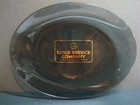 Cities Service Natural Resource Company Gas Oil Smoke Gray Gold Glass Tray Dish