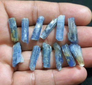 Impresionante lote de 12 piezas de cianita azul crudo tamaño 18-20 mm cianita áspera piedra preciosa suelta - Imagen 1 de 6