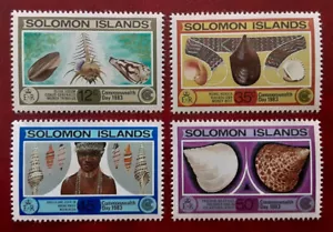 SOLOMONENINSELN 1983 POSTFRISCH Muscheln Mi 491-4 Sc 493-6 Yt 481-4 Sg 489-92 hervorragend 3627 - Bild 1 von 3