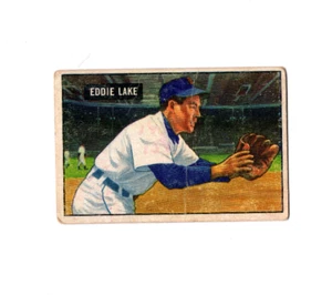 1951 Bowman Eddie Lake Detroit Tigers #140 ⭐️💥🎯 F/G - Picture 1 of 2