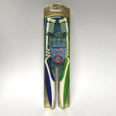Cepillo de dientes Aquafresh Max-Active Flex cuello suave 35, 2 quilates | Nuevo en paquete | De colección 2005 Foto 1 de 2