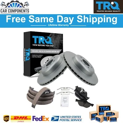 Kit trasero TRQ nuevo de cerámica para pastillas de freno y rotor para BMW 328i 2012-2013 Foto 1 de 4