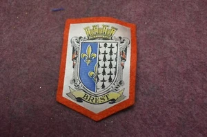 ANCIEN ÉCUSSON BISCOTTE GRECOIRE BLASON RÉGION BRETAGNE VILLE BREST  CPA - Imagen 1 de 1