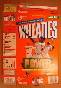VINTAGE WHEATIES 12 OZ ~KEN GRIFFEY, MARK MCGWIRE,TINO MARTINEZ 1998 CEREAL BOX - Imagen 1 de 1