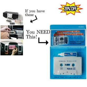 1x Wet Type Cassette Tape Head Cleaner Demagnetizer Audio Players Deck Home T3I3 - Picture 1 of 10