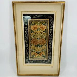 Antique Chinese Silk Embroidery Jia Na C 1830 Shadow Box Framed 21” X 34” - Picture 1 of 15