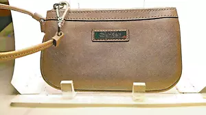 Calvin Klein Women Handbag Purse Gold Saffiano Leather Wristlet Wallet H4ALN02 - Picture 1 of 3