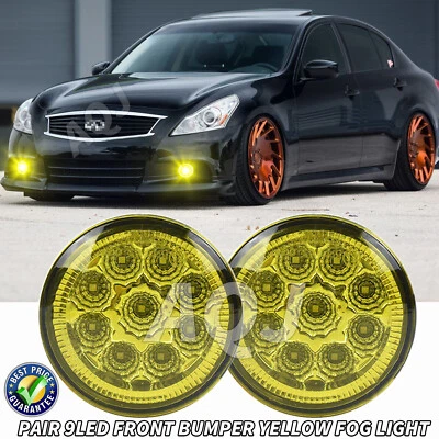 Pair Bumper yellow LED Fog Lights Front Lamps For Nissan Versa 2007-2012 Foto 1 de 4