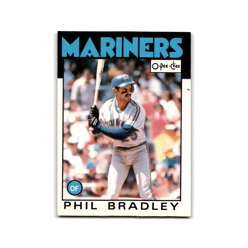Phil Bradley 1986 O-Pee-Chee #305 Seattle Mariners Baseball Card NM - Image 1 of 3