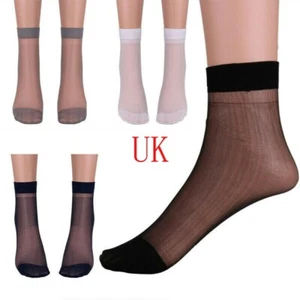 AU 3Pair Mens Thin Silk Sheer Short Mesh Over Ankle Stretchy Socks Stockings - Picture 1 of 45