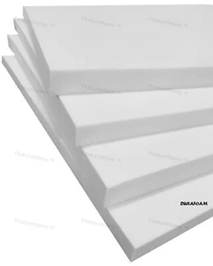 White Foam Sheets 60x20 & 80x20 Upholstery Window Seats Campervan Cushions - Picture 1 of 13
