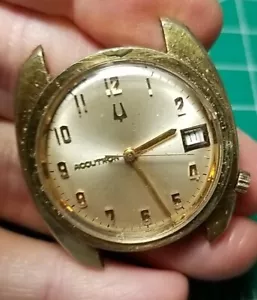 Bulova Accutron Gold Men's Watch - 218 Untested Selling As Is Bin 11 - Picture 1 of 4