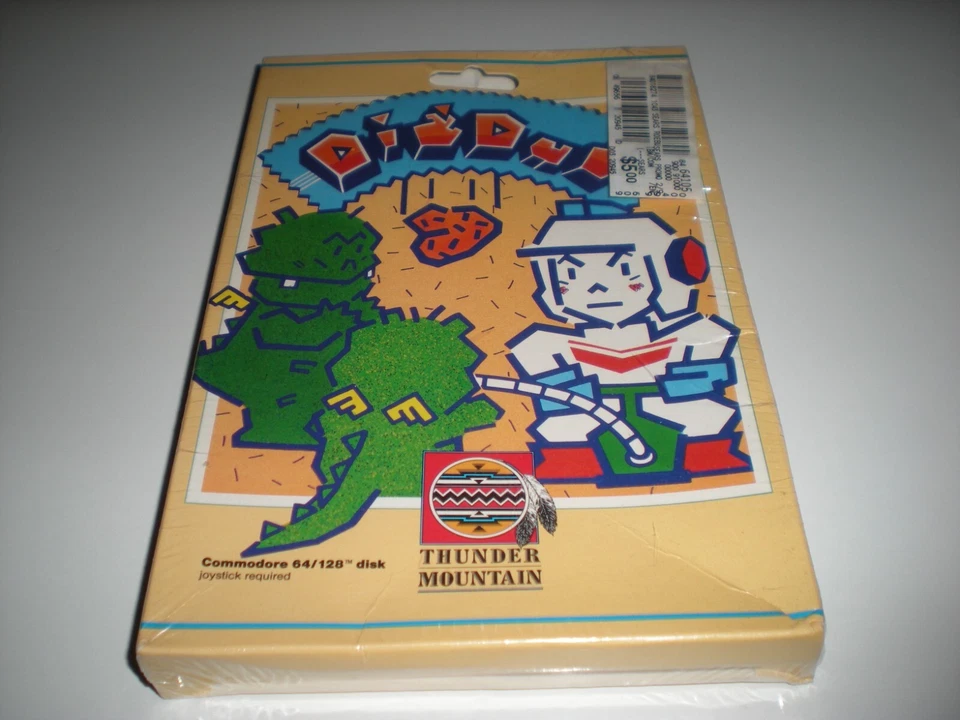 Dig Dug game for Commodore 64 by Thunder Mountain. DigDug. Rare package.
