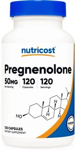 Nutricost Pregnenolone 50mg, 120 Capsules - Non-GMO, Gluten Free - Picture 1 of 5