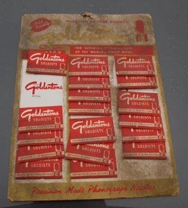18 Packages of 30 Phonograph Needles so (540) Vintage Goldtone Store Display NOS - Picture 1 of 9