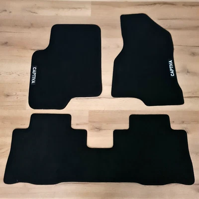 雪佛兰 Captiva 防水黑色丝绒地毯汽车衬里汽车脚垫 — 第 1/4 张图片