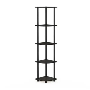 Tall Corner Shelf Bookshelf Bookcase Storage Display Book Organizer Slim Thin - Picture 1 of 5