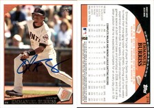 Emmanuel Burriss Signed 2009 Topps #218 Card San Francisco Giants Auto AU