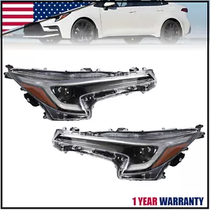 LED Headlight For 2023 2024 Toyota Corolla SE XLE XSE Driver Passenger Pair Set - Picture 1 of 10