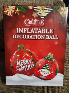 Christmas Inflatable Decoration Ball Yard Decor 24in Merry Christmas Design - Picture 1 of 6
