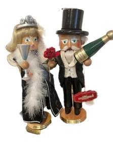 Steinbach Taron Millennium Male and female collection set of 2 Nutcrackers Read - Picture 1 of 6