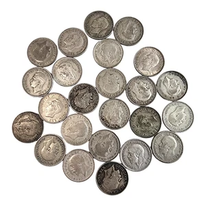 Royaume-Uni 1 shilling argent Georges V / VI Angleterre Ecosse LOT 24 monnaies - Picture 1 of 6