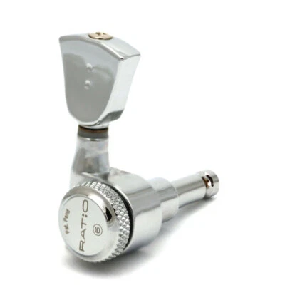 NEW Graph Tech 3+3 Ratio Locking Electric Machine Head - Vintage Chrome PRL-8341 - Image 1 of 2