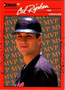 Tarjeta de error de béisbol Donruss 1990 #BC-18 CAL RIPKEN BALTIMORE ORIOLES #1 - Imagen 1 de 2