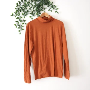 NEW J.Crew Women's Brown Tissue Turtleneck Top Size Large - Picture 1 of 4